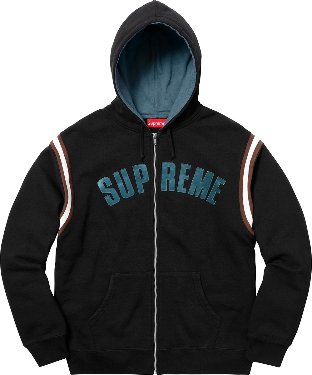 Jet Sleeve Zip Up Hooded Sweatshirt view 2